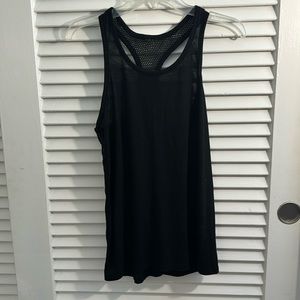 Black Racerback Workout Tank with Mesh - Fits like a Medium